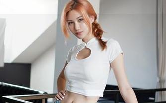 嗲囡囡 – 施忆佳KITTY带着短裙，呈现给我们的是一幅流动的高清写真画卷，哇哦！
